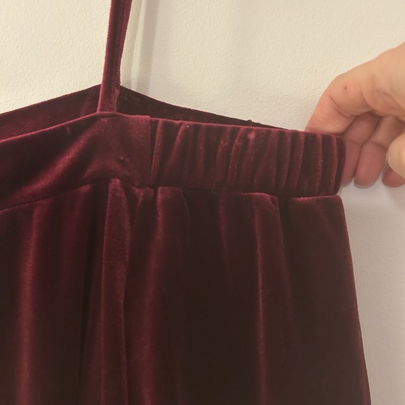 One Clothing Los Angeles-Burgundy Velvet Top-Sz M-Fairy-Vamp-Coquette - Picture 5 of 8